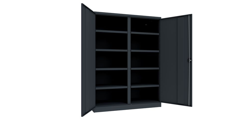 Produktbild Schwerlastschrank 1950x1470x630, Trennwand, 8 Fachböden a 200 kg, RAL 7016 bild 2