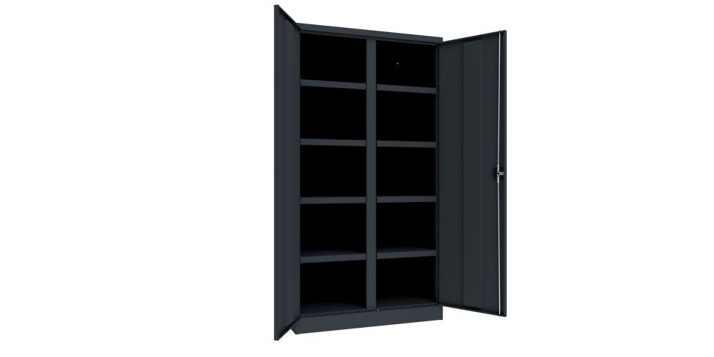 Produktbild Schwerlastschrank, Trennwand, 8 Fachböden a 120 kg Traglast, RAL 7016 bild 2