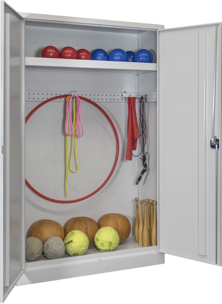 Produktbild PAVOY Sportgeräte Modulschrank Bestückung 1 Vollblechtüren RAL 7035