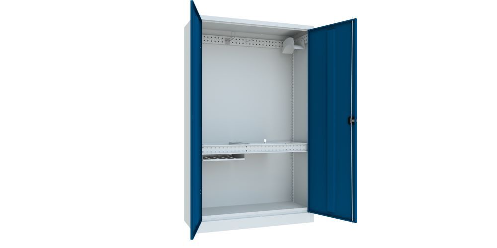 Produktbild PAVOY Sportgeräte Modulschrank Bestückung 3 Vollblechtüren RAL 7035/5010