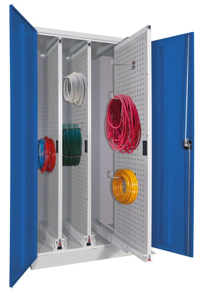 Produktbild PAVOY Stahl-Vertikalauszugsschrank 1950x1000x600 3 Auszüge RAL 7035/5010