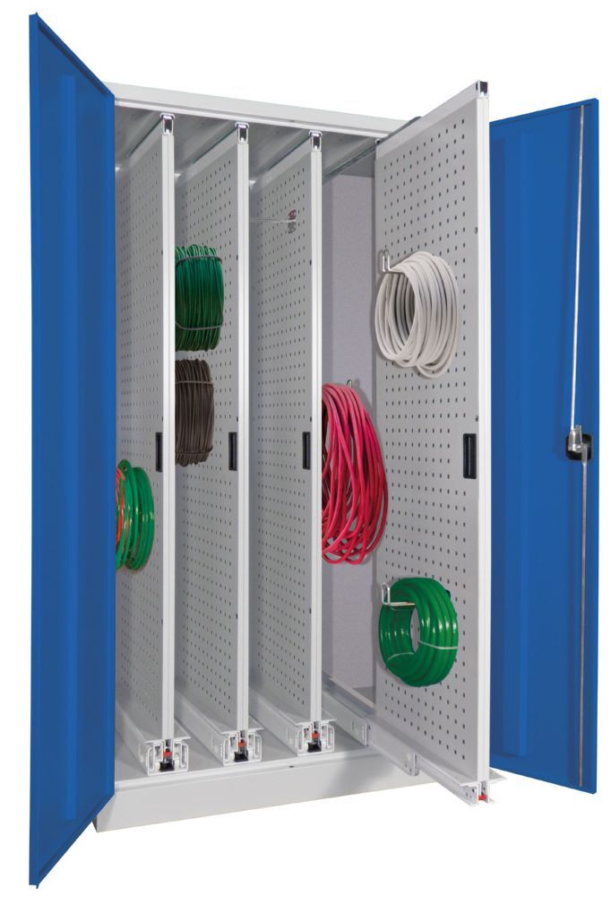 Produktbild PAVOY Stahl-Vertikalauszugsschrank 1950x1000x600 4 Auszüge RAL 7035/5010