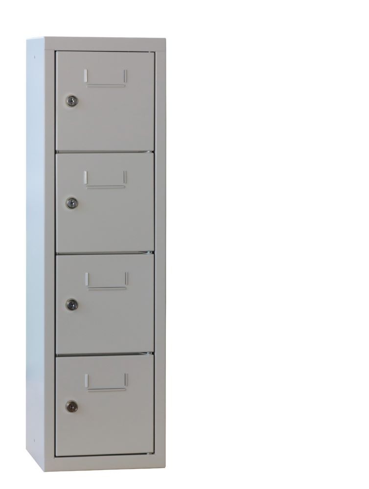 Produktbild System-Kleinfachschrank, 778x225x200 mm, 4 Fächer, RAL 7035 Lichtgrau bild 2
