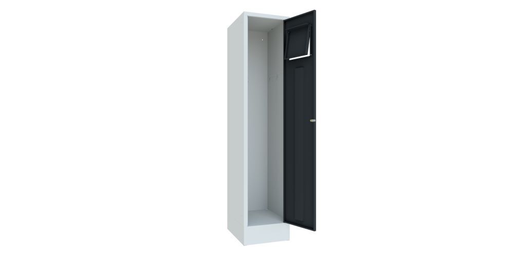 Produktbild Wäschesammelschrank mit Sockel, 1850x400x500 mm, RAL 7035/7016 bild 2