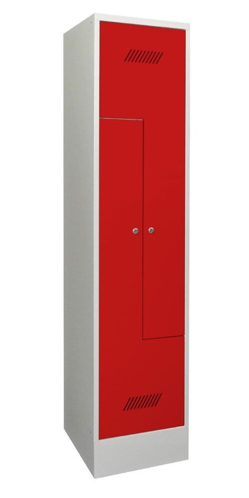 Produktbild PAVOY Z-Garderobenschrank mit Sockel 1850x400x500 mm 1 Abteil RAL 7035/3000