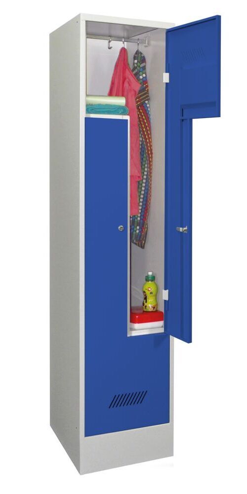 Produktbild PAVOY Z-Garderobenschrank mit Sockel 1850x400x500 mm 1 Abteil RAL 7035/5010