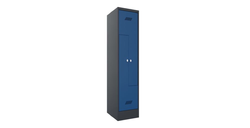 Produktbild PAVOY Z-Garderobenschrank mit Socke, 1850x400x500 mm 1 Abteil RAL 7016/5010