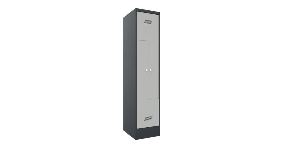 Produktbild PAVOY Z-Garderobenschrank mit Sockel 1850x400x500 mm 1 Abteil RAL 7016/7035