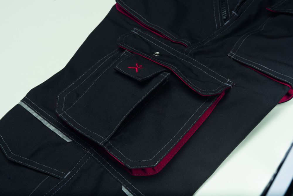 Planam Basalt Latzhose anthrazit rot 110 Produktbild Planam Basalt Latzhose anthrazit rot 110 bild 6