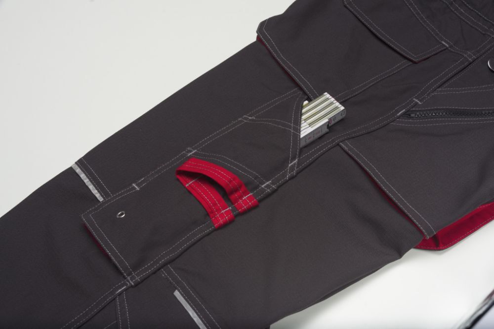 Planam Basalt Latzhose anthrazit rot 110 Produktbild Planam Basalt Latzhose anthrazit rot 110 bild 7