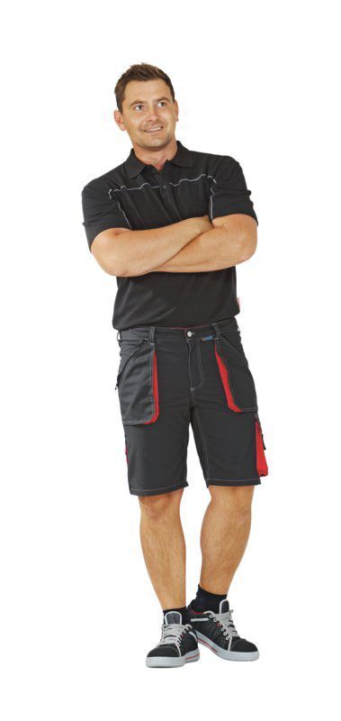 Planam Basalt Arbeitskleidung Shorts anthrazit rot XL Produktbild Planam Basalt Arbeitskleidung Shorts anthrazit rot XL bild 2