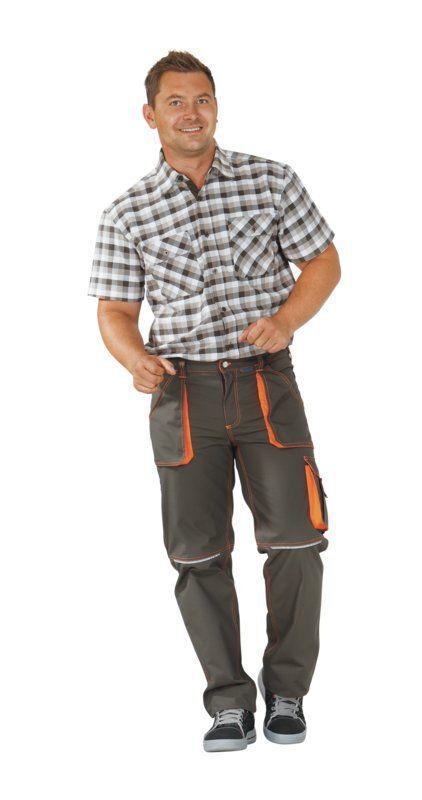 Planam Basalt Neon Arbeitshose Bundhose oliv orange 106 Planam Basalt Neon Arbeitshose Bundhose oliv orange 106