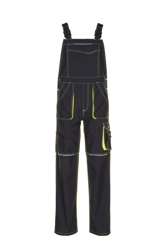 Planam Basalt Neon Arbeitshose Latzhose anthrazit gelb 102 Produktbild Planam Basalt Neon Arbeitshose Latzhose anthrazit gelb 102