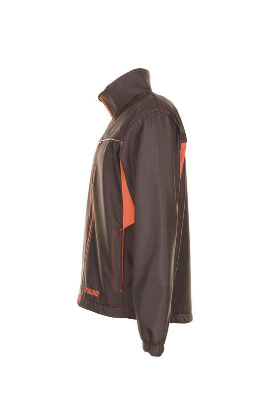 Planam Basalt Neon Arbeitsjacke Softshelljacke oliv orange Größe L Produktbild Planam Basalt Neon Arbeitsjacke Softshelljacke oliv orange Größe L bild 5