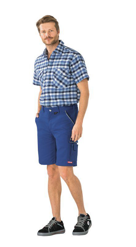 Planam Canvas 320 Arbeitskleidung Shorts kornblau XL Produktbild Planam Canvas 320 Arbeitskleidung Shorts kornblau XL bild 2