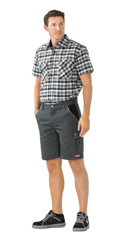 Planam Canvas 320 Arbeitskleidung Shorts grau schwarz XL Produktbild Planam Canvas 320 Arbeitskleidung Shorts grau schwarz XL bild 2