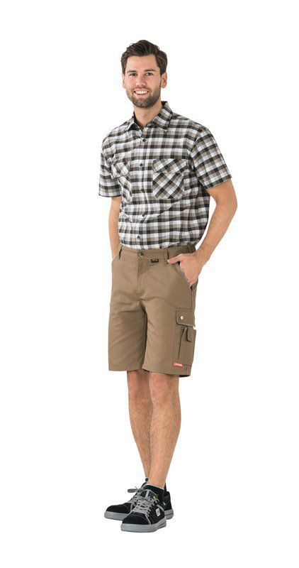 Planam Canvas 320 Arbeitskleidung Shorts khaki schwarz XL Planam Canvas 320 Arbeitskleidung Shorts khaki schwarz XL