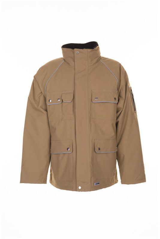 Planam Canvas 320 Arbeitskleidung Winterparka khaki schwarz Größe XXL Produktbild Planam Canvas 320 Arbeitskleidung Winterparka khaki schwarz Größe XXL