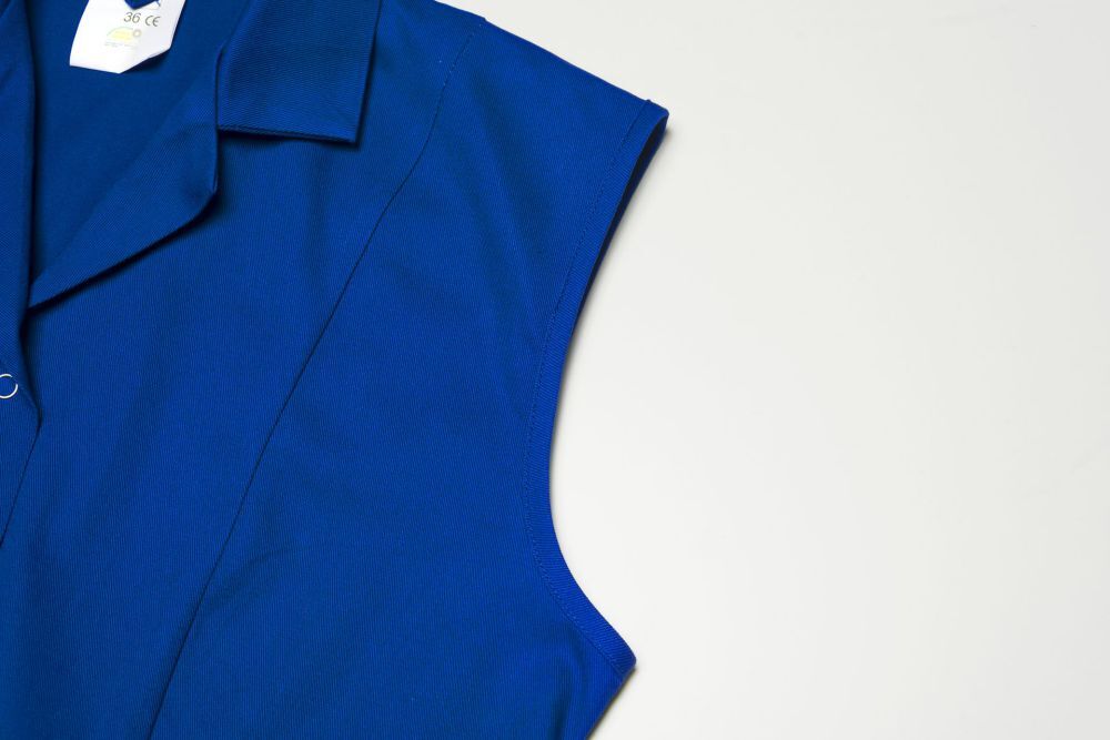 Planam Damen Arbeitsmantel Mischgewebe ohne Arm kornblau 38 Planam Damen Arbeitsmantel Mischgewebe ohne Arm kornblau 38