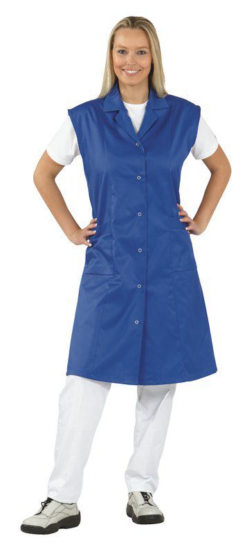 Planam Damen Arbeitsmantel Mischgewebe ohne Arm kornblau 44 Planam Damen Arbeitsmantel Mischgewebe ohne Arm kornblau 44