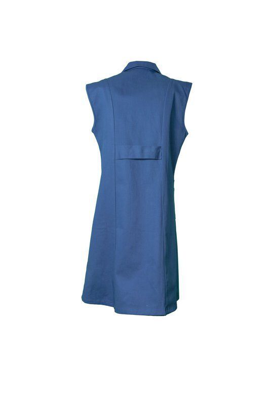 Planam Damen Arbeitsmantel Baumwolle ohne Arm kornblau 40 Produktbild Planam Damen Arbeitsmantel Baumwolle ohne Arm kornblau 40 bild 3