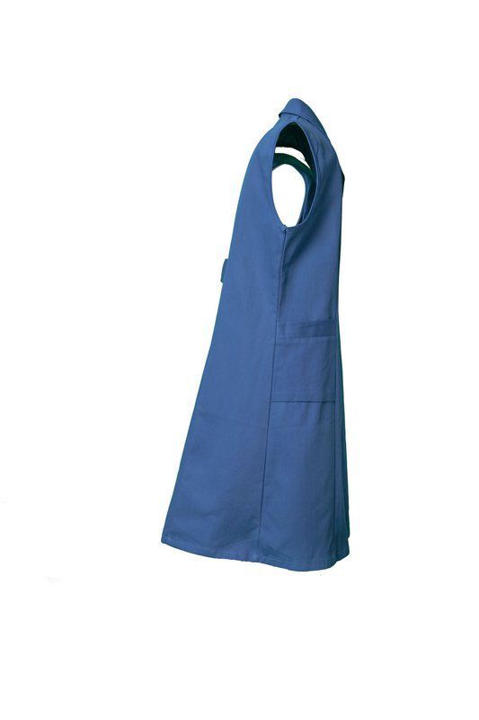 Planam Damen Arbeitsmantel Baumwolle ohne Arm kornblau 40 Produktbild Planam Damen Arbeitsmantel Baumwolle ohne Arm kornblau 40 bild 4