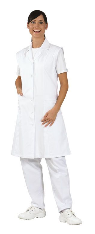 Planam Damen Arbeitskleidung Mantel Mischgewebe ohne Arm reinweiß 42 Produktbild Planam Damen Arbeitskleidung Mantel Mischgewebe ohne Arm reinweiß 42 bild 2