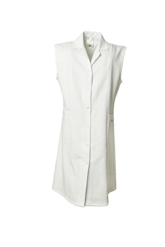 Planam Damen Arbeitsmantel Baumwolle ohne Arm reinweiß 50 Produktbild Planam Damen Arbeitsmantel Baumwolle ohne Arm reinweiß 50