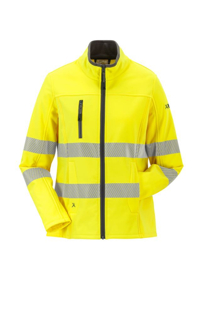 Produktbild PLANAM Norit Warnschutz Damen Pure Softshelljacke gelb Größe 38