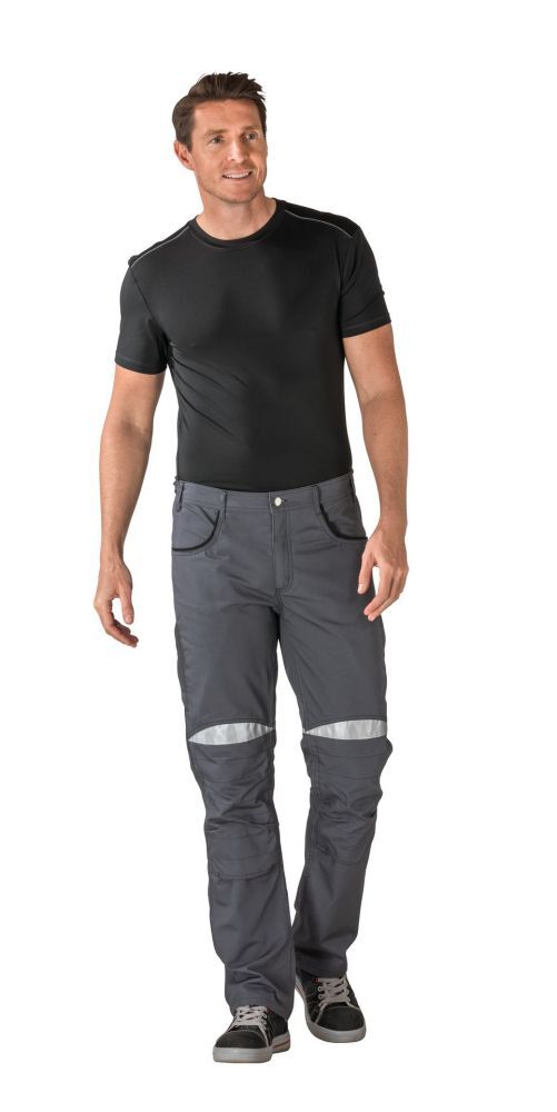 Planam DuraWork Arbeitskleidung Arbeitshose Bundhose grau schwarz Größe 56