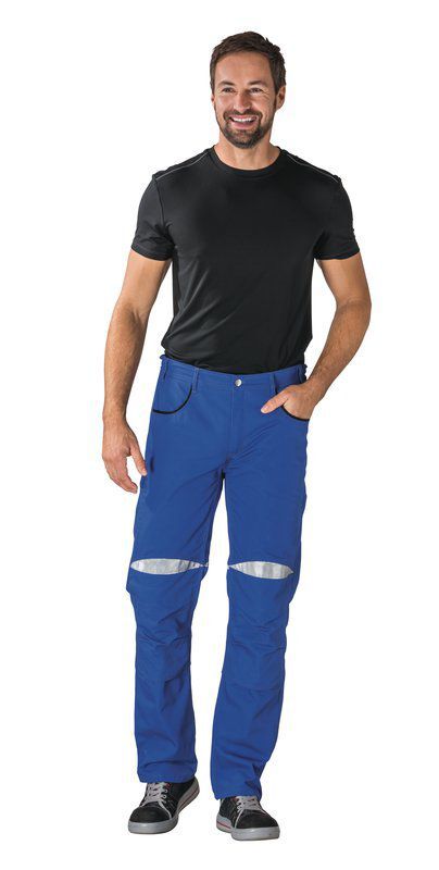 Planam DuraWork Arbeitskleidung Arbeitshose Bundhose kornblau schwarz Größe 25