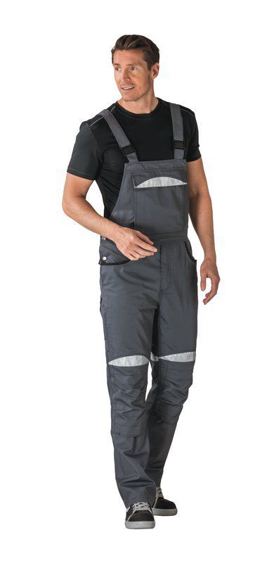 Planam DuraWork Arbeitskleidung Arbeitslatzhose grau schwarz Größe 54 Planam DuraWork Arbeitskleidung Arbeitslatzhose grau schwarz Größe 54