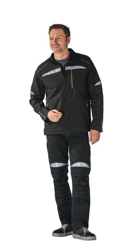 Planam DuraWork Arbeitskleidung Softshelljacke schwarz grau Größe XXL Produktbild Planam DuraWork Arbeitskleidung Softshelljacke schwarz grau Größe XXL bild 2