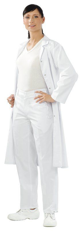 Planam Food Damen Berufsmantel reinweiß Größe 52 Produktbild Planam Food Damen Berufsmantel reinweiß Größe 52 bild 2