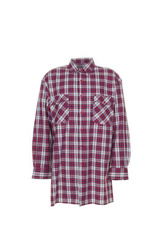 Planam Flanell Hemd 2001 rot kariert Größe 41 42 Produktbild Planam Flanell Hemd 2001 rot kariert Größe 41 42