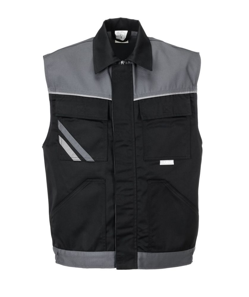 Planam Highline Arbeitsweste schwarz schiefer zink XL Produktbild Planam Highline Arbeitsweste schwarz schiefer zink XL