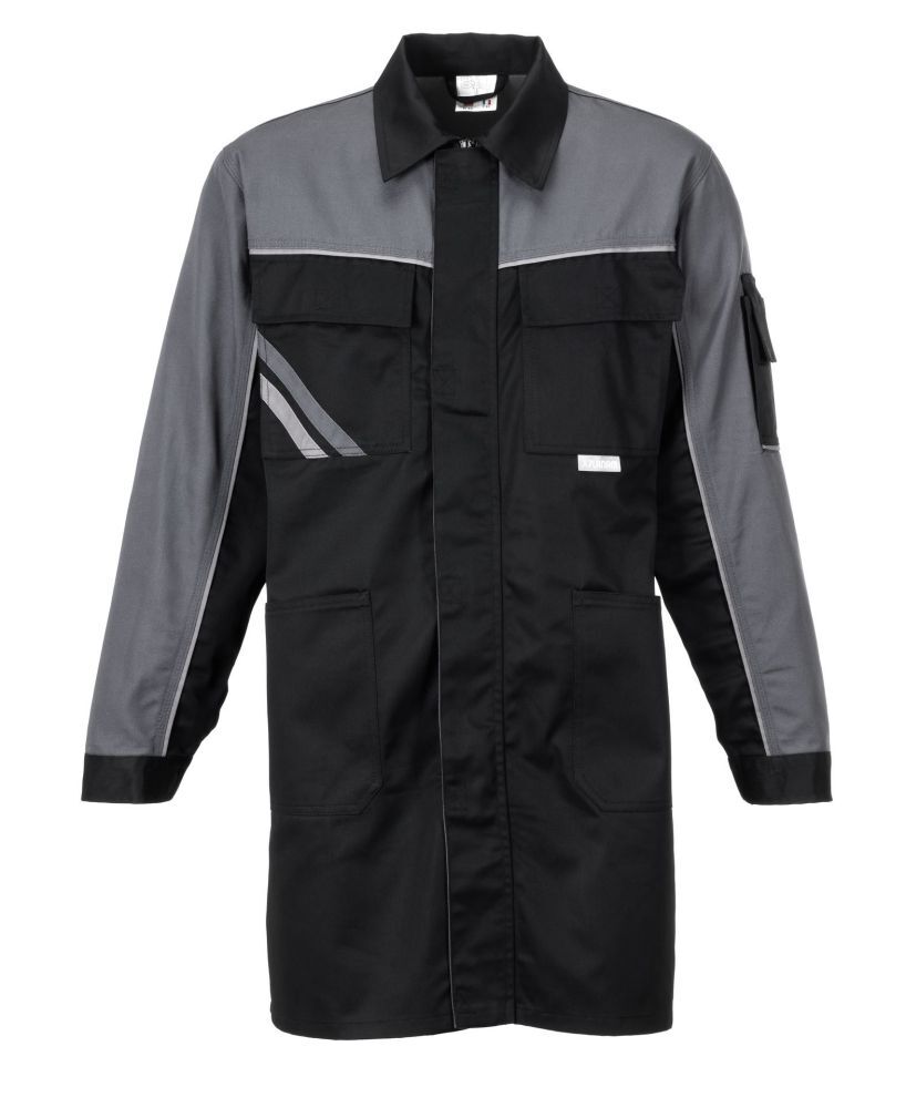 Planam Highline Berufsmantel schwarz schiefer zink Größe 69 Produktbild Planam Highline Berufsmantel schwarz schiefer zink Größe 69