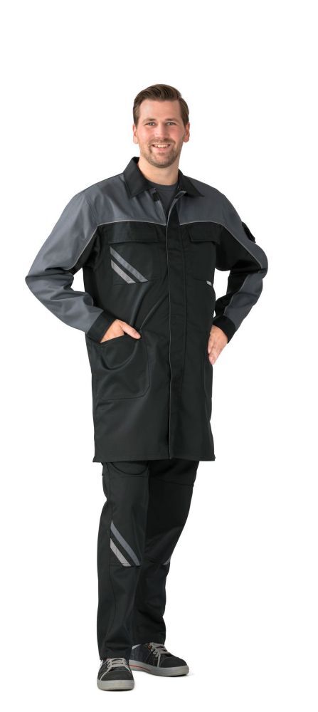 Planam Highline Berufsmantel schwarz schiefer zink Größe 106 Planam Highline Berufsmantel schwarz schiefer zink Größe 106