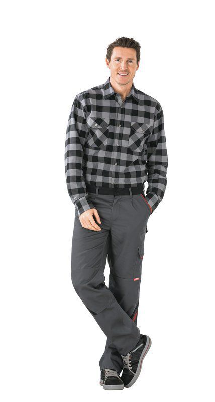 Planam Highline Bundhose Arbeitshose schiefer schwarz rot Größe 25 Produktbild Planam Highline Bundhose Arbeitshose schiefer schwarz rot Größe 25 bild 2