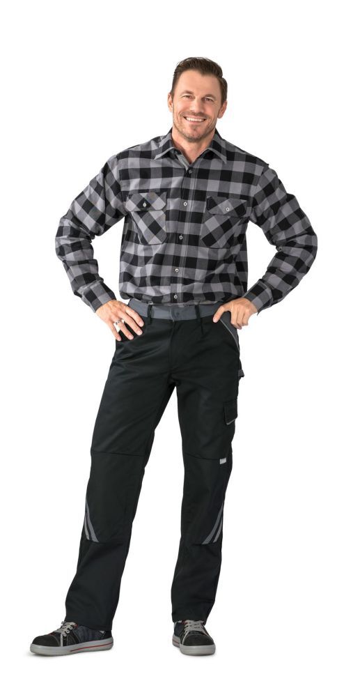 Planam Highline Bundhose Arbeitshose schwarz schiefer zink Größe 65 Produktbild Planam Highline Bundhose Arbeitshose schwarz schiefer zink Größe 65 bild 2