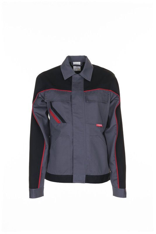 Planam Highline Damen Bundjacke schiefer schwarz rot Größe 34 Planam Highline Damen Bundjacke schiefer schwarz rot Größe 34