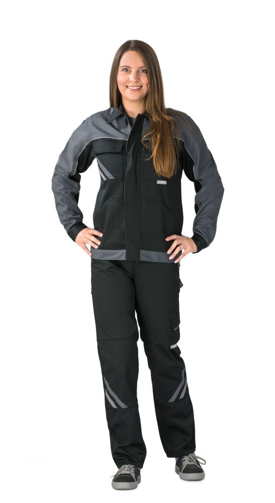 Planam Highline Damen Bundjacke Arbeitsjacke schwarz schiefer zink Größe 36 Produktbild Planam Highline Damen Bundjacke Arbeitsjacke schwarz schiefer zink Größe 36 bild 2