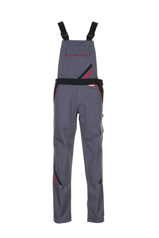 Planam Highline Damen Latzhose schiefer schwarz rot Größe 44 Produktbild Planam Highline Damen Latzhose schiefer schwarz rot Größe 44