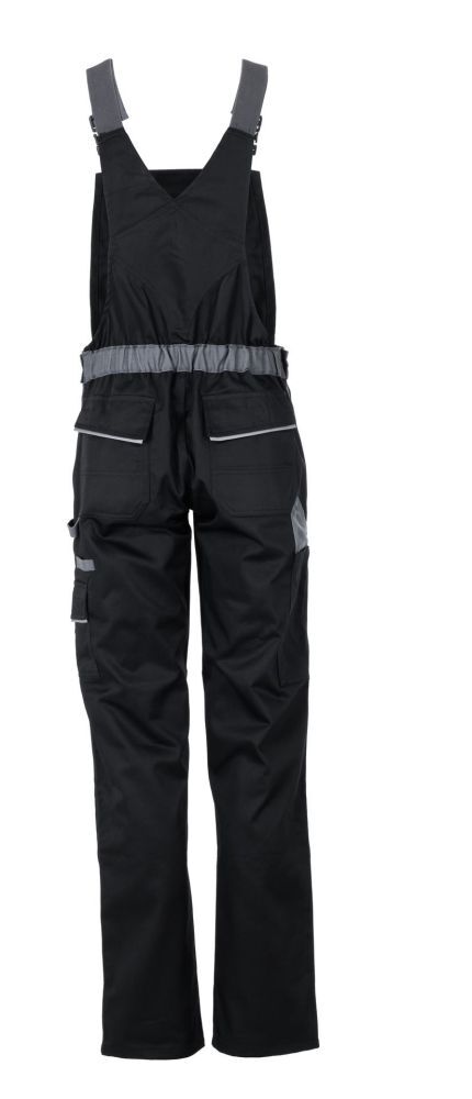Planam Highline Damen Latzhose Arbeitshose schwarz schiefer zink Größe 40 Produktbild Planam Highline Damen Latzhose Arbeitshose schwarz schiefer zink Größe 40 bild 3