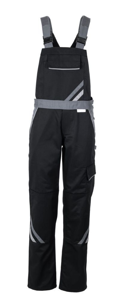 Planam Highline Damen Latzhose Arbeitshose schwarz schiefer zink Größe 52 Produktbild Planam Highline Damen Latzhose Arbeitshose schwarz schiefer zink Größe 52