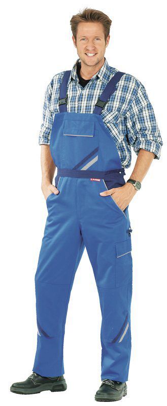 Planam Highline Latzhose kornblau marine zink Größe 98 Produktbild Planam Highline Latzhose kornblau marine zink Größe 98 bild 2