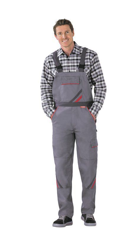 Produktbild Planam Highline Latzhose zink schiefer rot Größe 40 bild 2