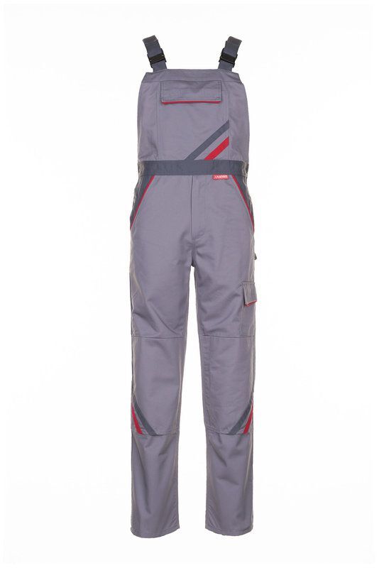 Planam Highline Latzhose zink schiefer rot Größe 52 Produktbild Planam Highline Latzhose zink schiefer rot Größe 52