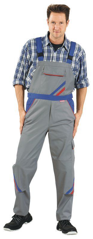 Produktbild Planam Highline Latzhose zink kornblau rot Größe 44 bild 2