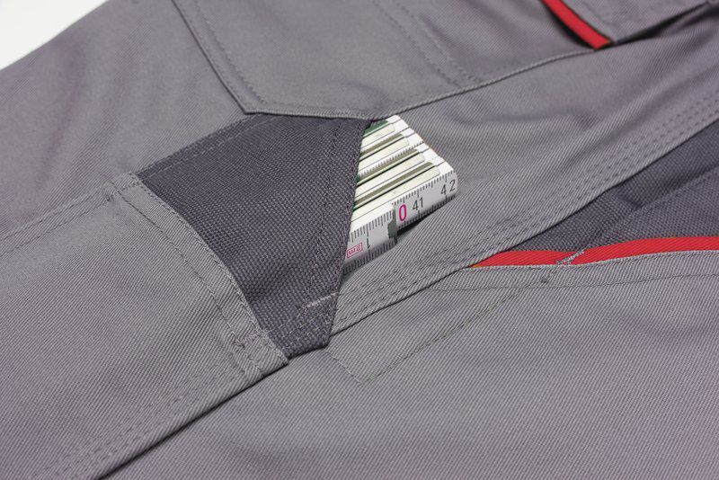 Planam Highline Latzhose rot schiefer schwarz Größe 66 Produktbild Planam Highline Latzhose rot schiefer schwarz Größe 66 bild 7